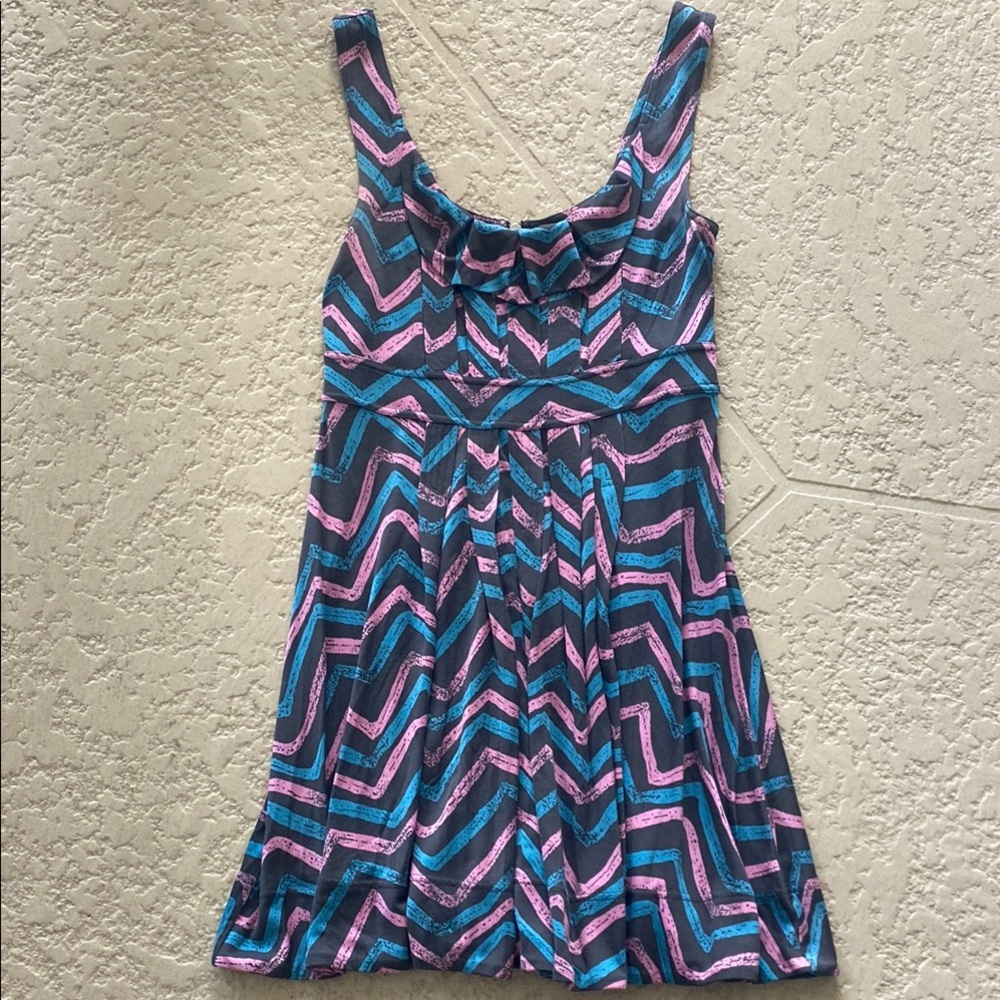 Marc By Marc Jacobs Pink and Blue Mini Dress